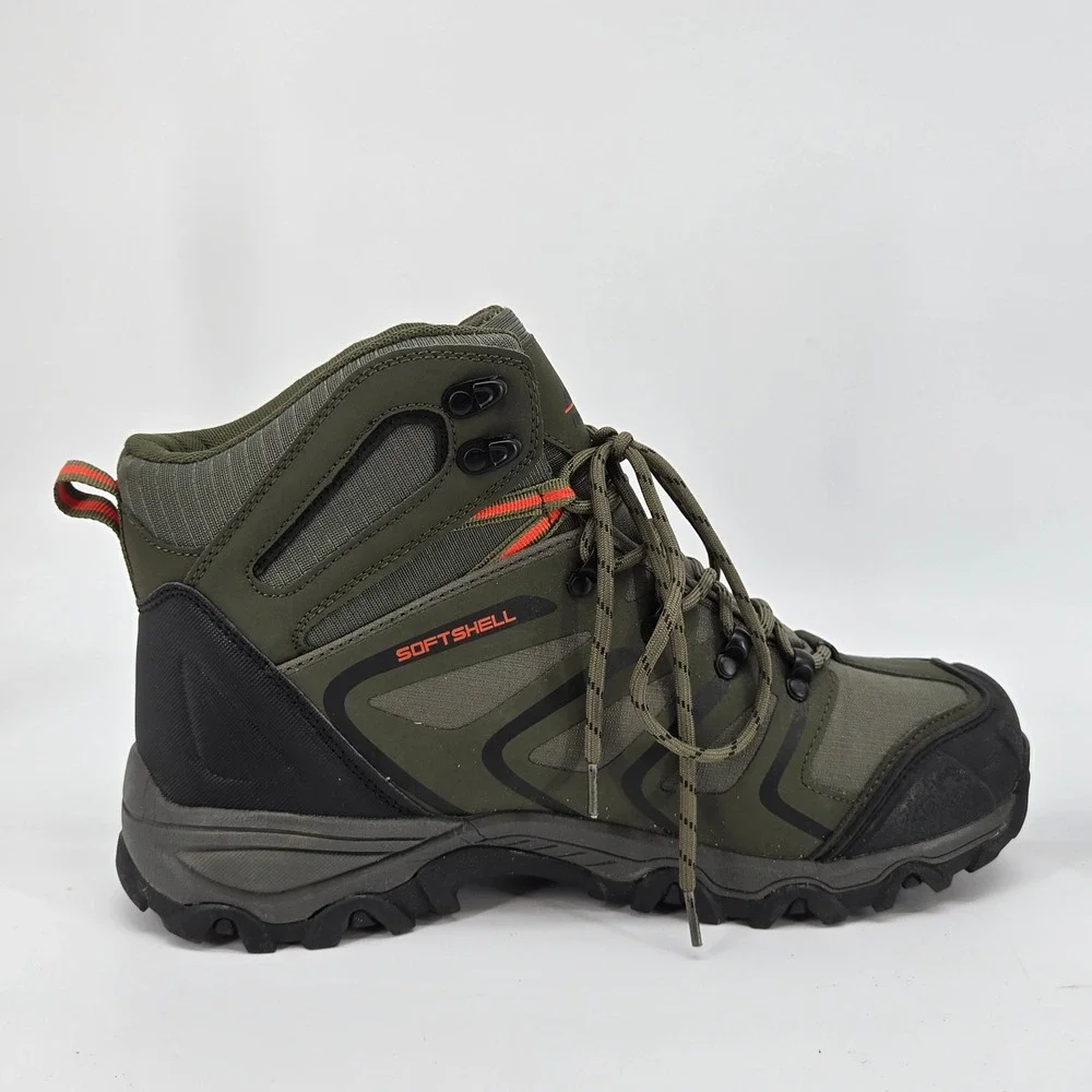 Nortiv 8 Softshell Waterproof Mid Hiking Boots Army Green Mens Size 10.5